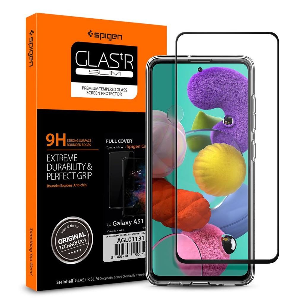 Samsung Galaxy A51 Tempered Glass Glas.tR 9H (Full Cover) Spigen AGL01131 image