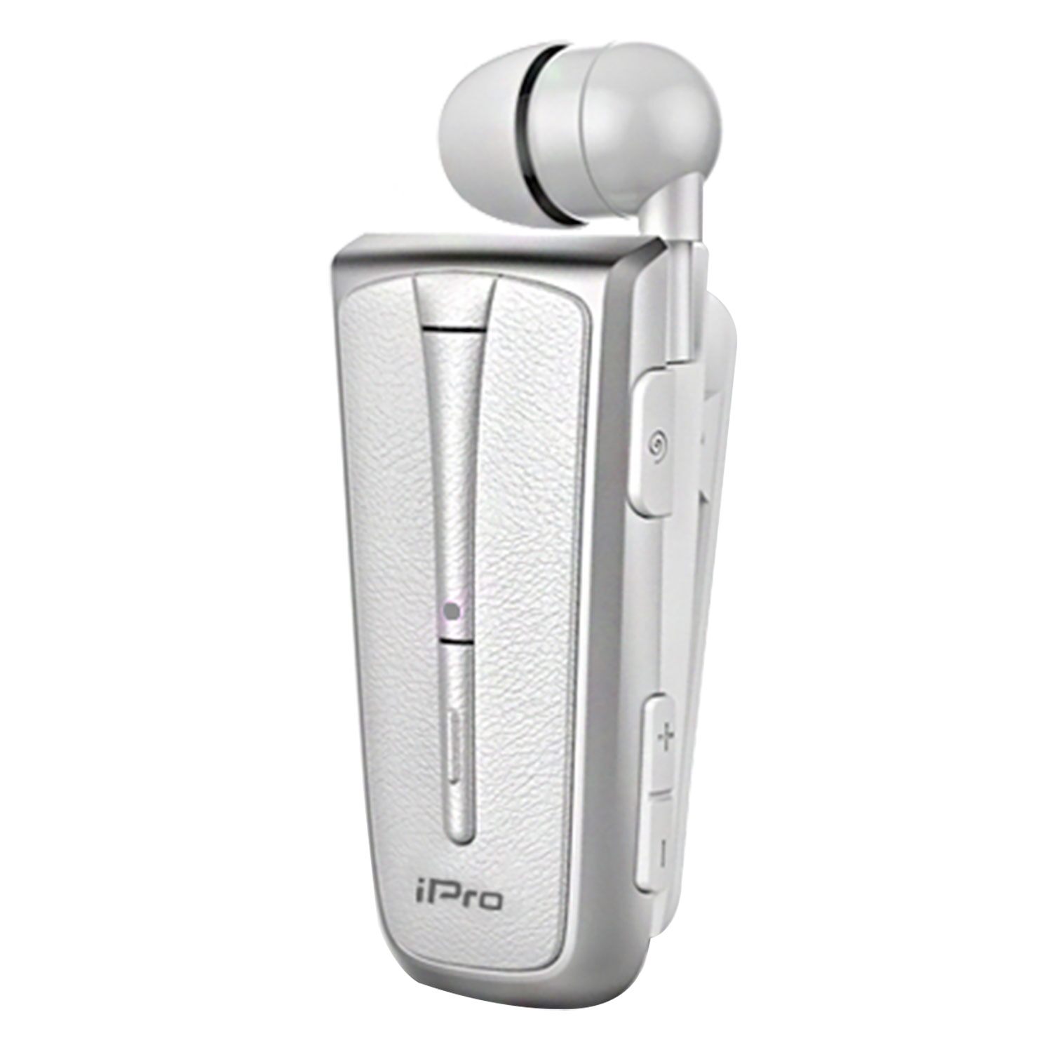 Bluetooth Headset iPro RH219s Restractable με δόνηση Λευκό-Ασημί image