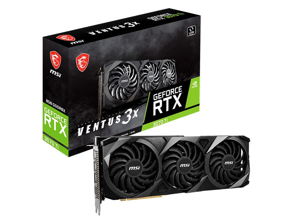 Κάρτα Γραφικών MSI GeForce  RTX 3070 Ti 8GB GDDR6X Ventus 3X OC 912-V505-Z01 image