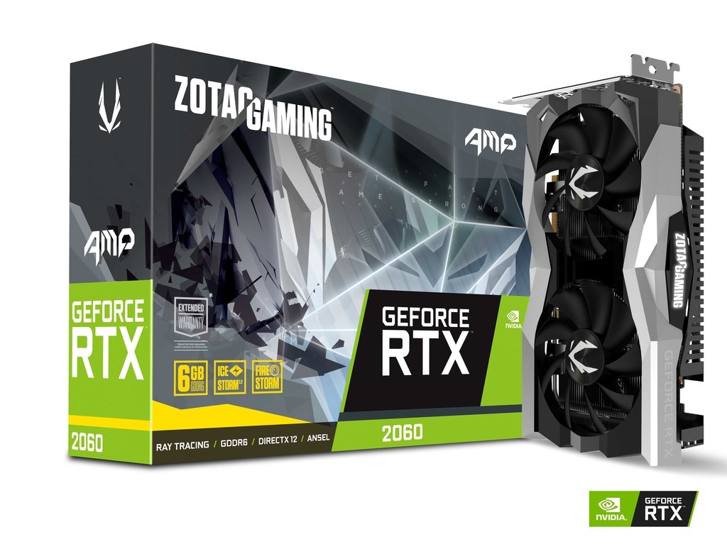 Κάρτα Γραφικών Zotac RTX 2060 GDDR6 AMP 6GB ZT-T2060D-10M image