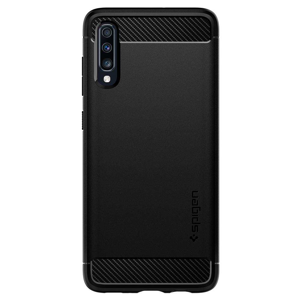 Samsung Galaxy A70 6,7" Spigen Rugged Armor Black MIL-STD 620CS26386 image