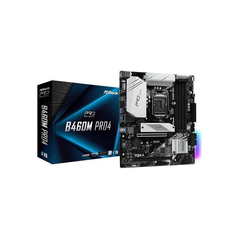 Motherboard Asrock B460M Pro4 Micro ATX 1200 Socket 90-MXBCV0-A0UAYZ image