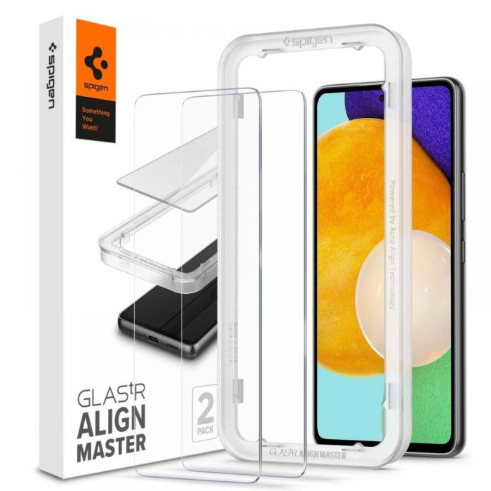 Tempered Glass x2 Glas.tR Align Master Spigen 9H For Galaxy A53 AGL04306 image