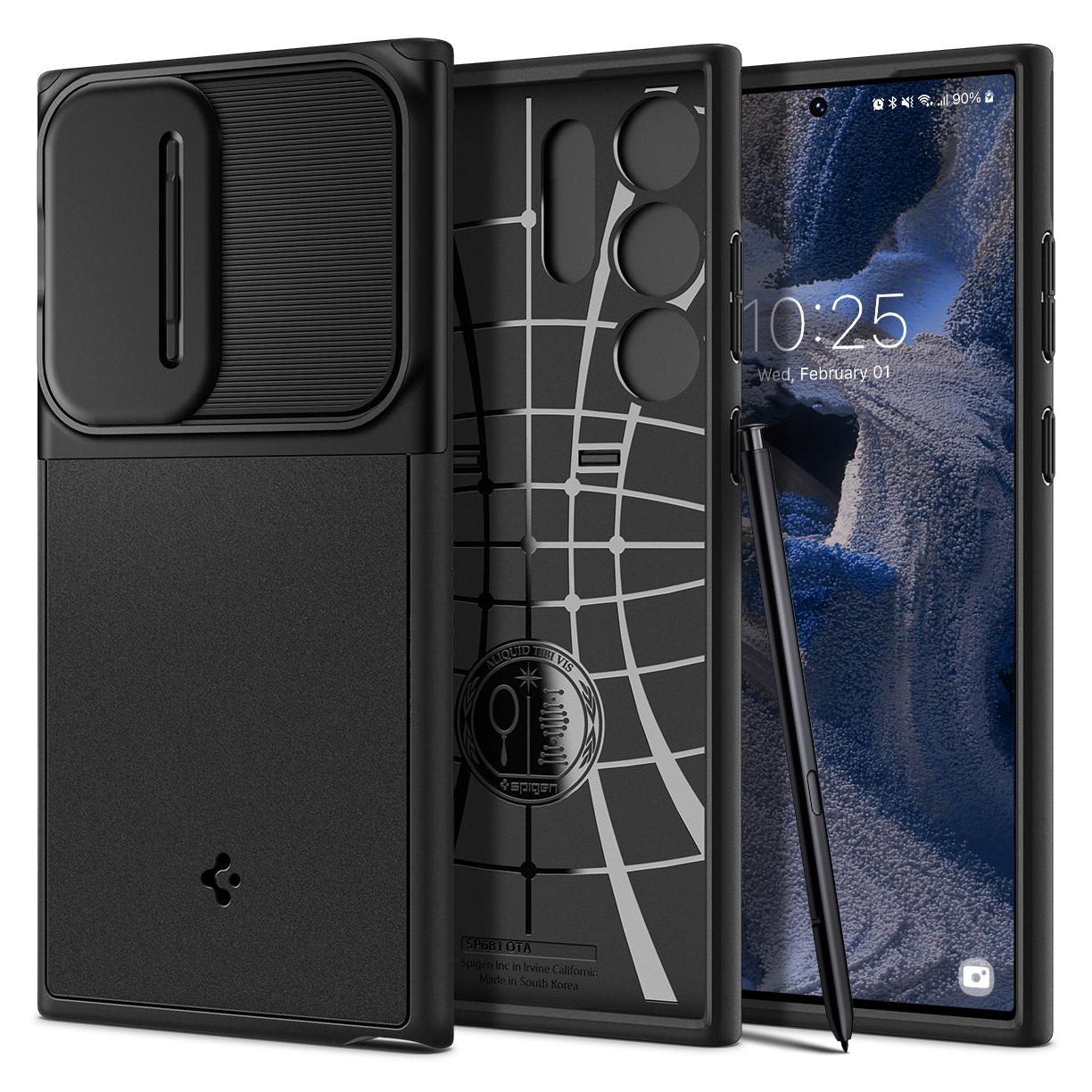 Samsung Galaxy S23 Ultra Spigen Optik Armor Case Black ACS05639 image