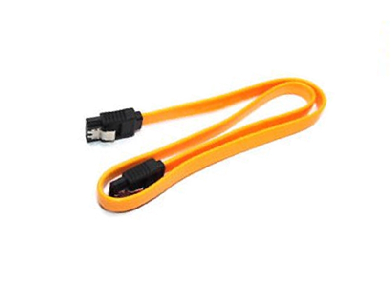 Καλώδιο SATA Male To Male W/Lock 0.45m Sata 3 Yellow/Orange Vcom Bulk  image