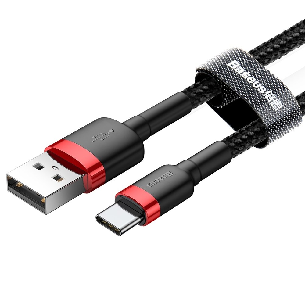 Καλώδιο Φόρτισης USB-A to USB-C 2A 2m Black-Red Baseus CATKLF-C91 image