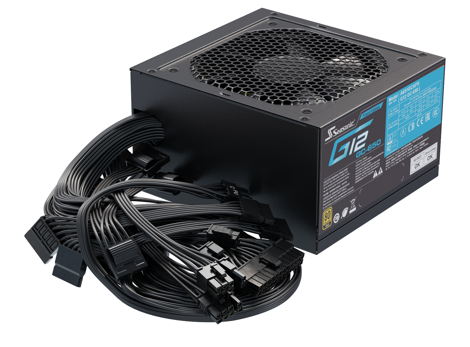 Power Supply (Τροφοδοτικό) Seasonic G12 GC 650W 80+ Gold Full Wired G12-GC-650 image