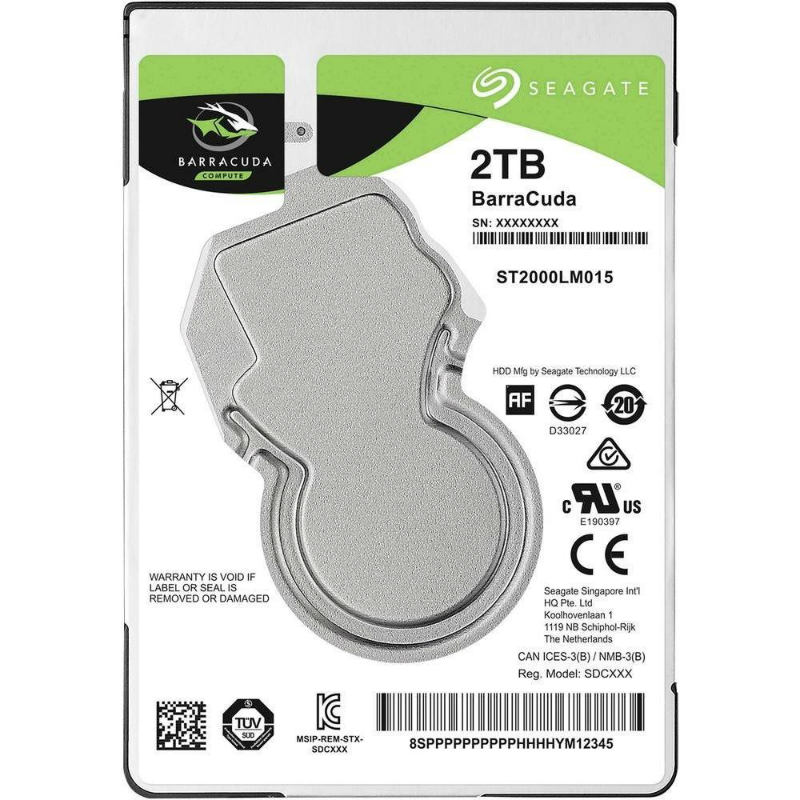 HDD Seagate Barracuda 2.5" 2TB 5400, SATA3 ST2000LM015 image