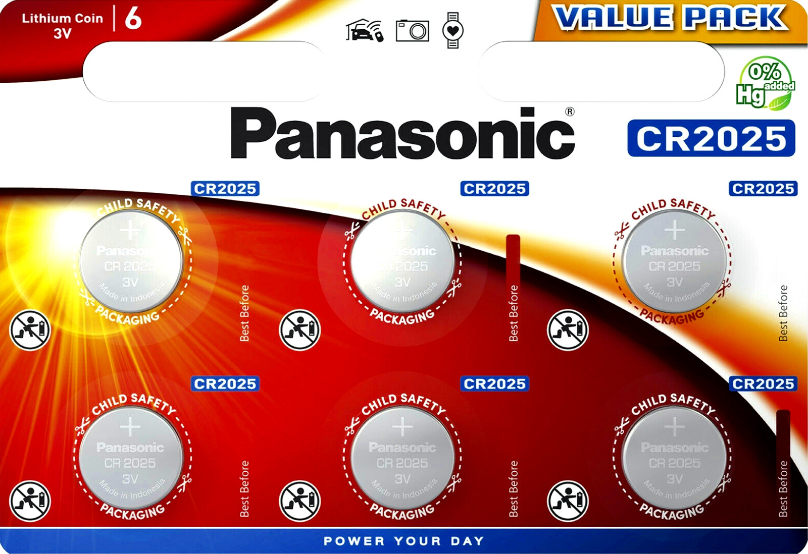 Μπαταρίες Lithium Coin 3V Panasonic CR2025 6τμχ image