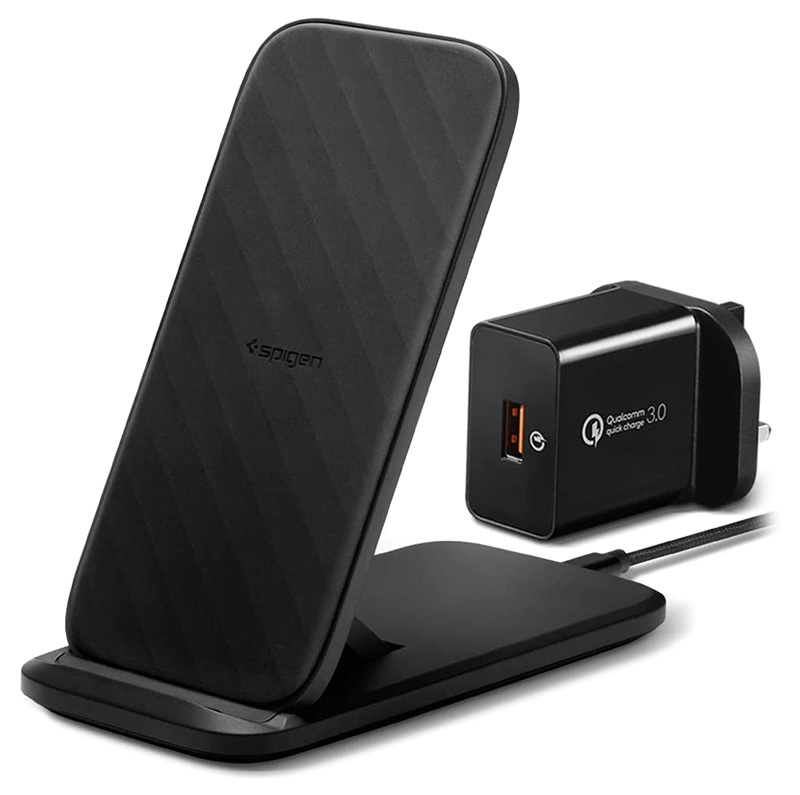 Wireless Fast Charger Flex Spigen SteadiBoost F316W Black image