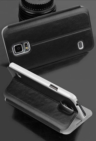 Samsung Galaxy S5 Mini Flip Case Black image