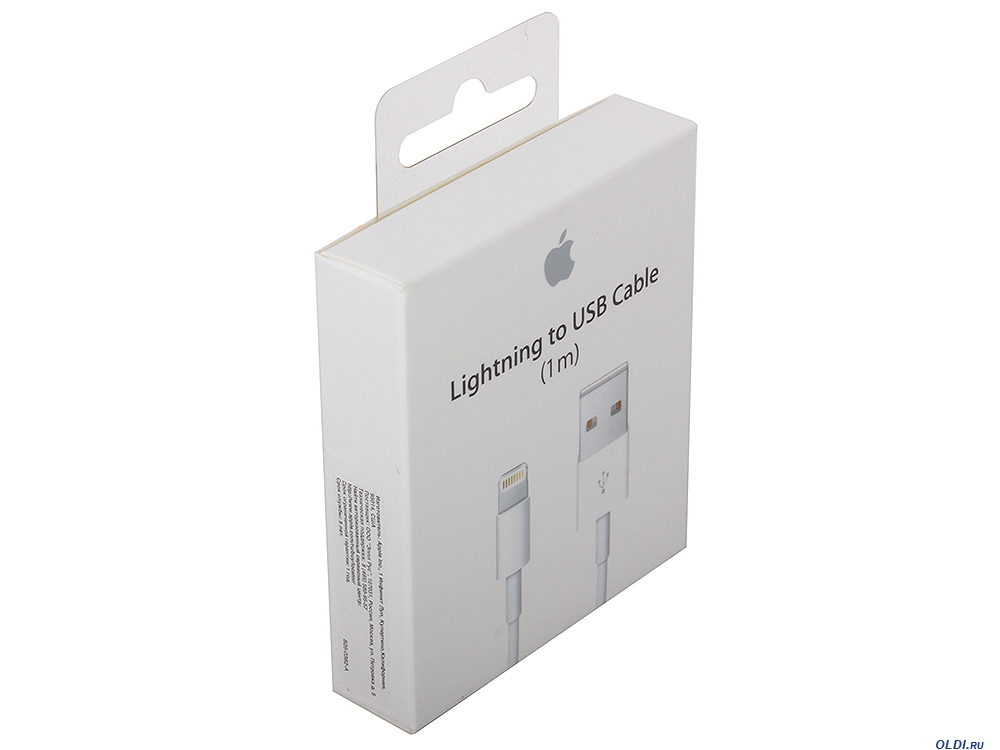 Γνήσιο Καλώδιο Σύνδεσης Apple MD818ZM για iPhone 5,5S,5C,6 White Retail image