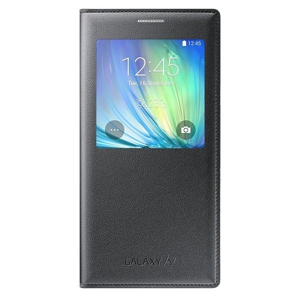 Samsung Galaxy A7 2015 Flip Cover S-View Original Black EF-CA700BCE image