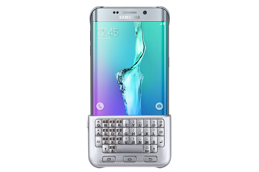 Original Keyboard Cover (Θήκη Με Πληκτρολόγιο) For Galaxy S6 Edge Plus EJ-CG928MSE Silver image