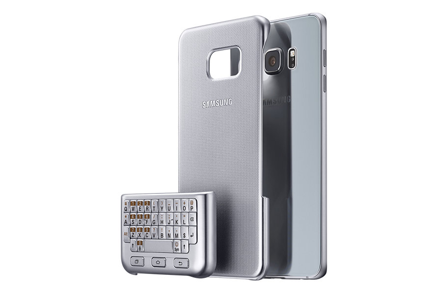 Original Keyboard Cover (Θήκη Με Πληκτρολόγιο) For Galaxy S6 Edge Plus EJ-CG928MSE Silver image