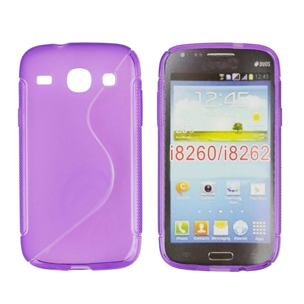 Samsung Galaxy Core i8260,i8262 Silicone Case S-line Purple image