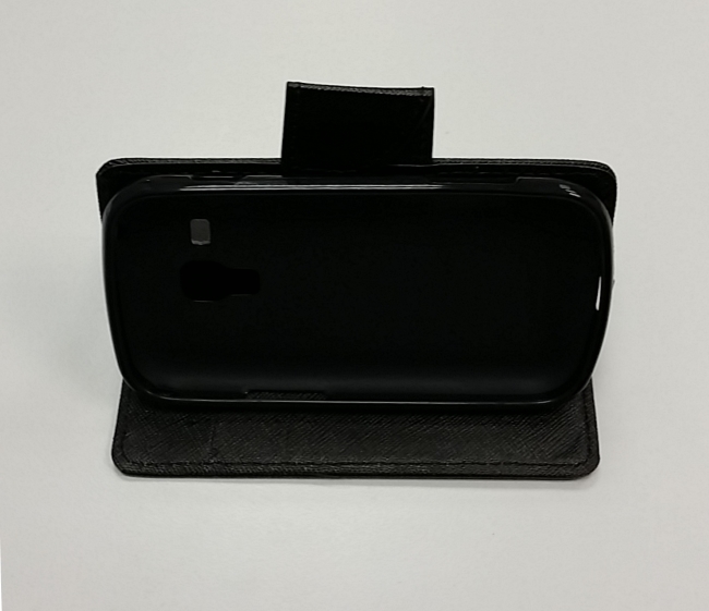 Samsung Galaxy A7 A700 Fancy Flip Case Black image