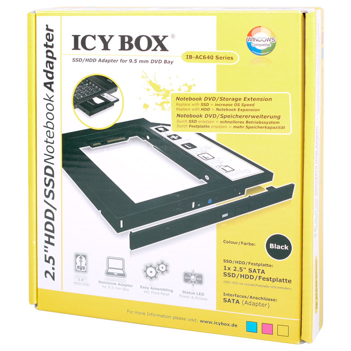 Αντάπτορας Σκληρού Δίσκου Μέσω Της Θύρας DVD Icy Box 2.5" SSD/HDD SATA IB-AC640 image