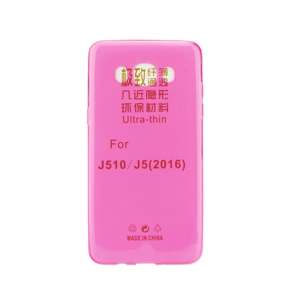 Samsung Galaxy J5 2016 J510 Ultra Slim Silicone Case 0.3m Pink image