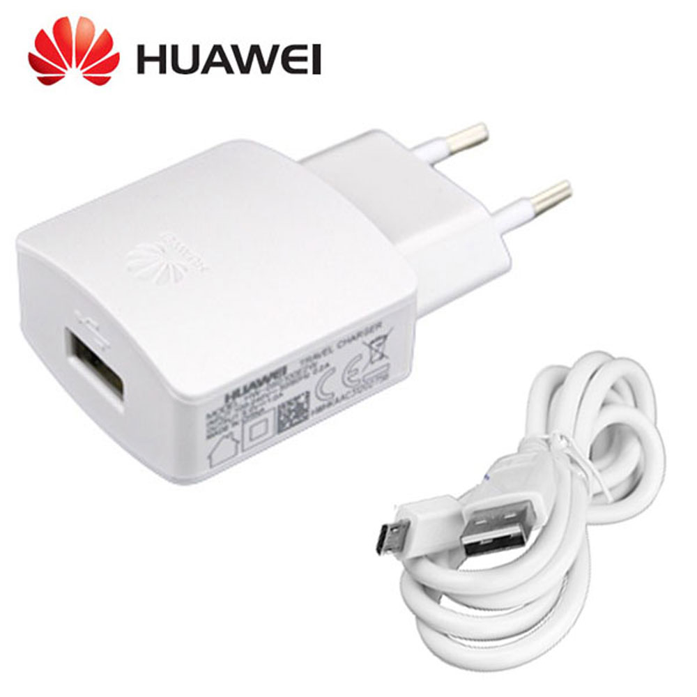 Γνήσιος Ταχυφορτιστής+Καλώδιο Micro USB Με Συσκευασία Huawei HW-059200EHQ 2A AP32 White image