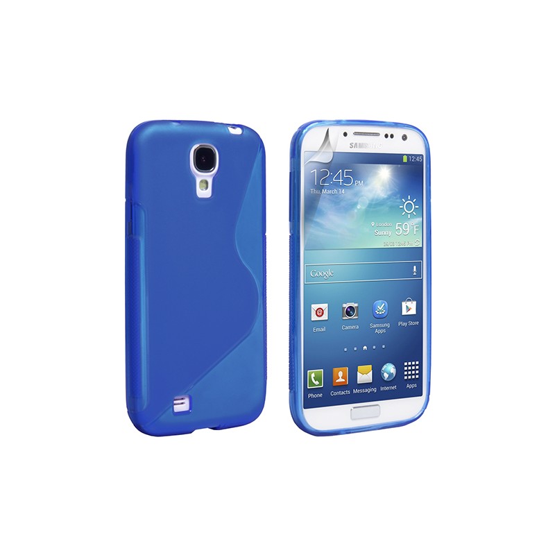 Samsung Galaxy S4 S-Line TPU Silicone Case Blue i9500,i9505 image