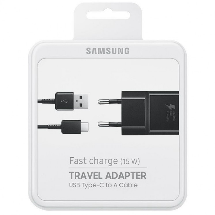 Γνήσιος Φορτιστής TYPE C!! Samsung Galaxy S8, S8 Plus EP-TA20EBECGW + EP-DG950CBE Black Blister image
