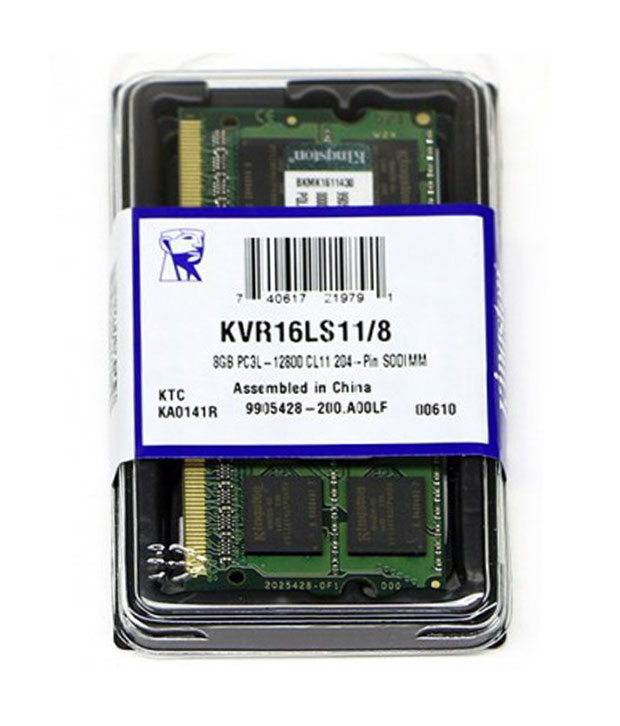 ValueRAM By Kingston 8GB Ram DDR3L Για Φορητό 1600MHz CL11 KVR16LS11/8 image