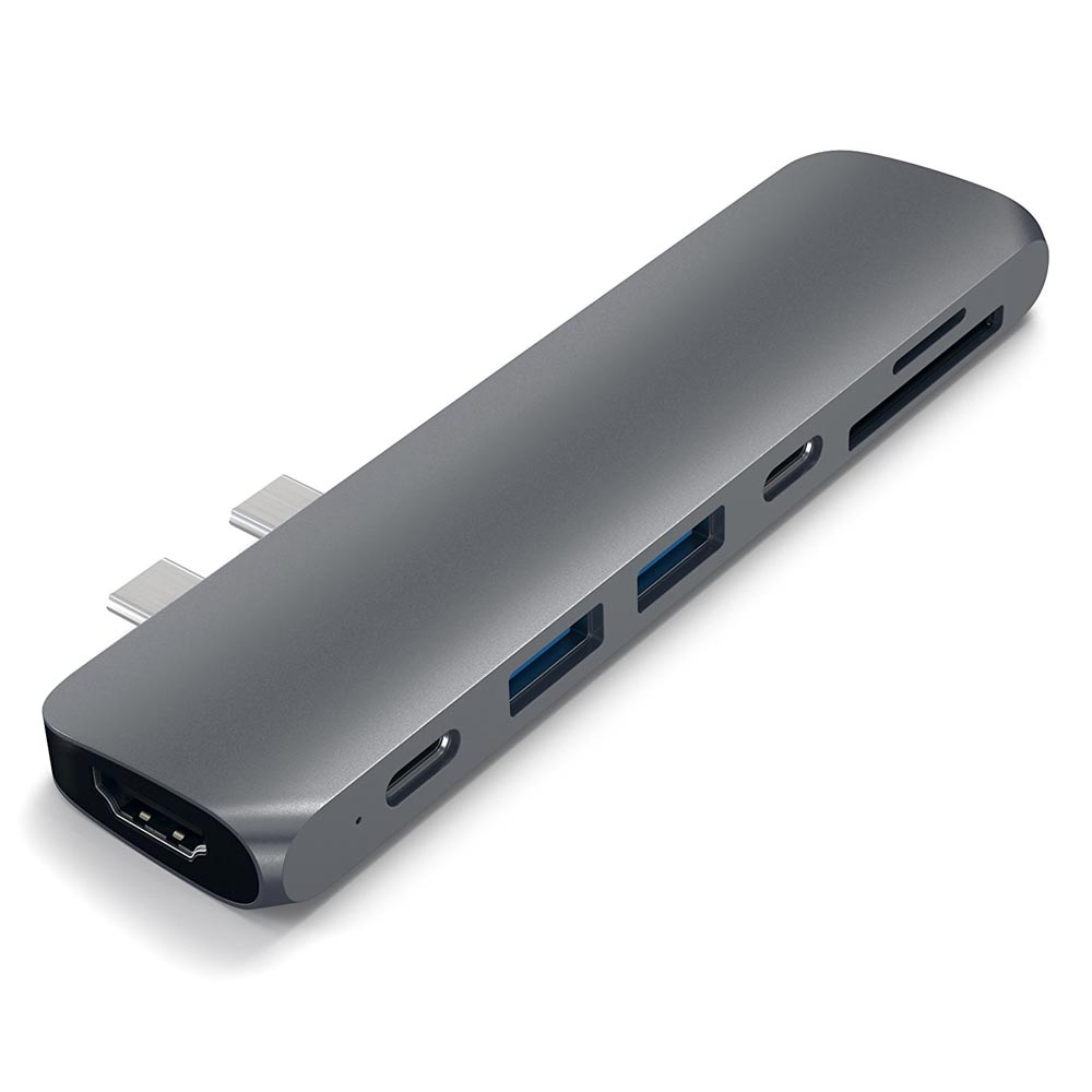 USB Pro Hub Type C Satechi Aluminium Space Gray For Macbook ST-CMBPM image