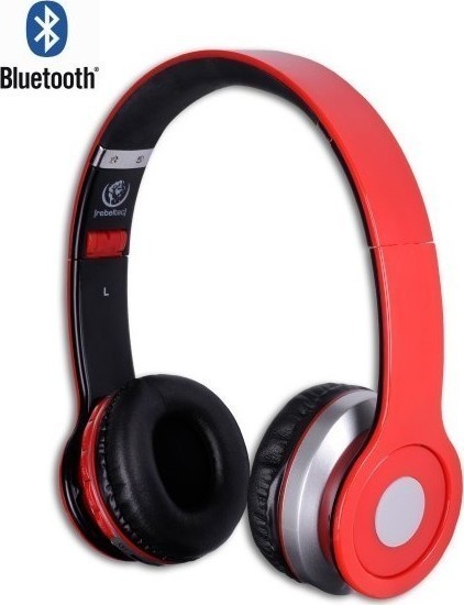 Ακουστικά Κεφαλής Bluetooth Rebeltec Crystal Red image