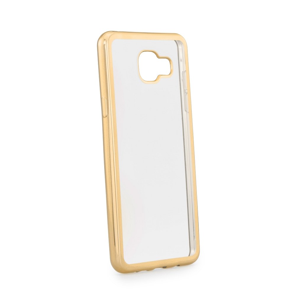 Samsung Galaxy A5 2016 A510 Ultra Slim Electro Silicone Case Transparent With Gold image