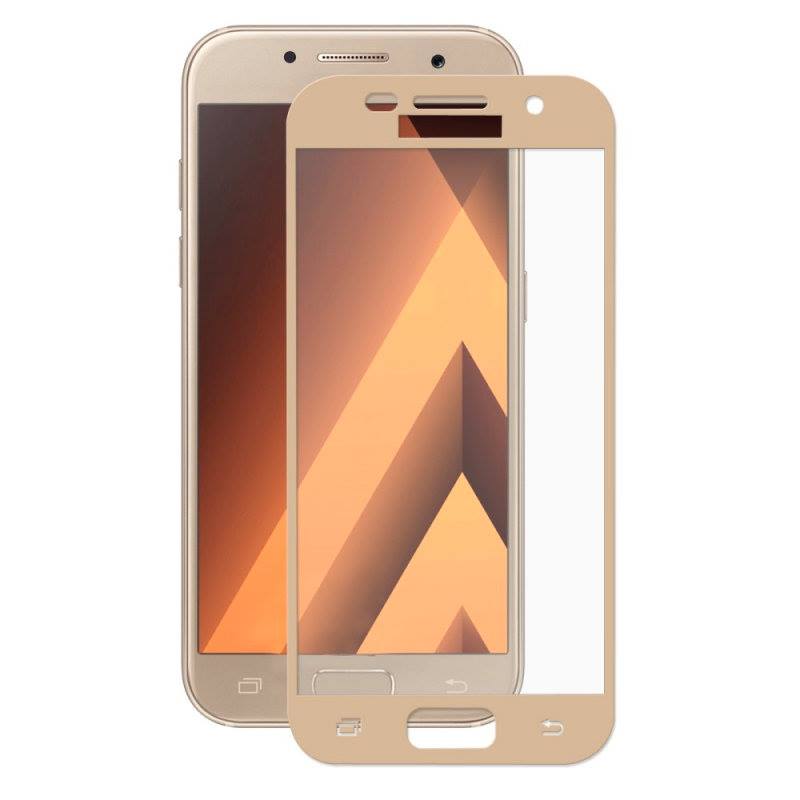 Tempered Glass (Full Cover) 9H 0.3mm Samsung Galaxy A5 2017 Gold image