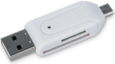 Micro USB & USB OTG, Micro SD, SD Card Reader White Forever image