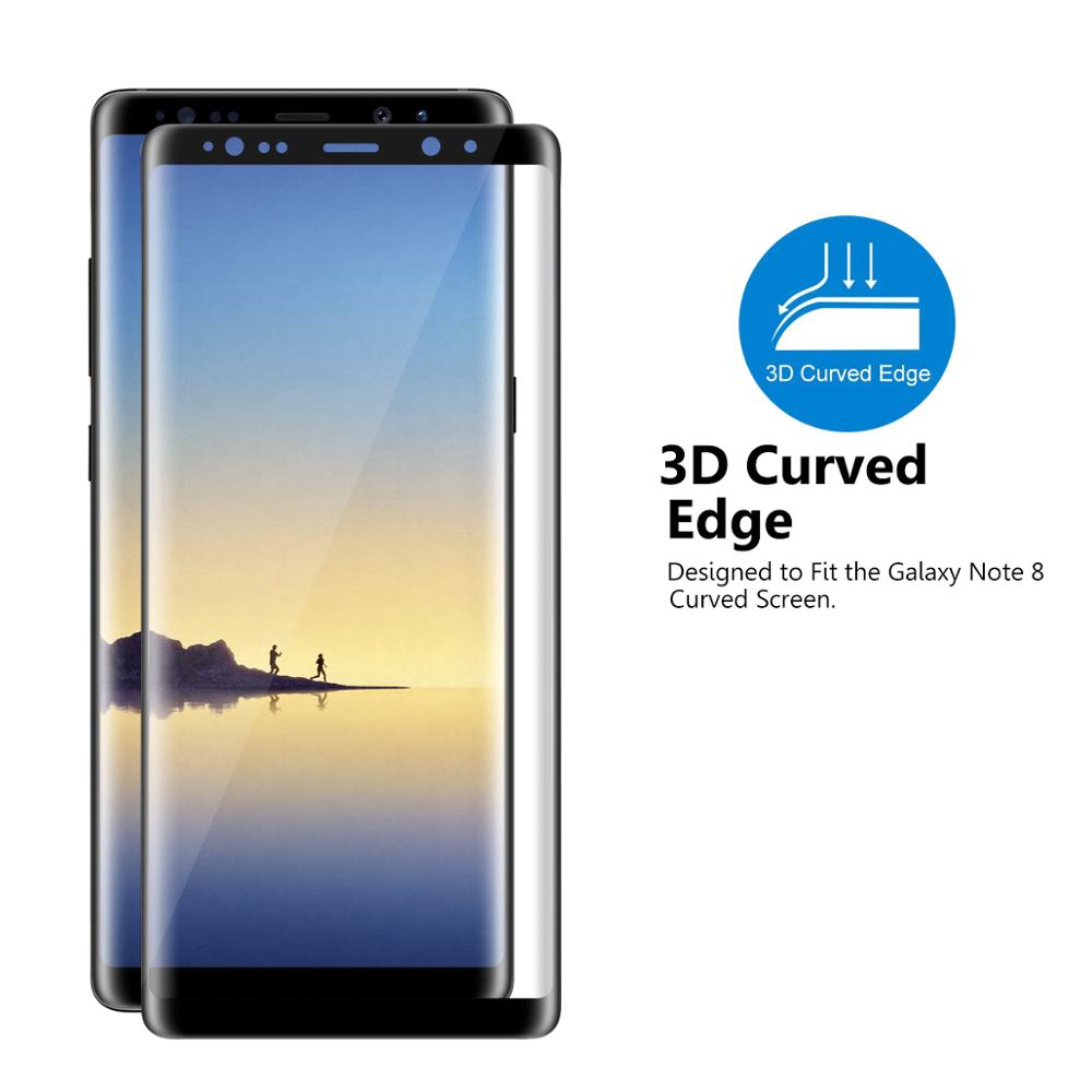 Samsung Galaxy Note 8 Black Tempered Glass 9H 3D Full Cover X-ONE image