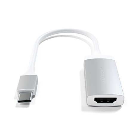 USB C HDMI Adapter 4K Silver Satechi ST-TC4KHAS image