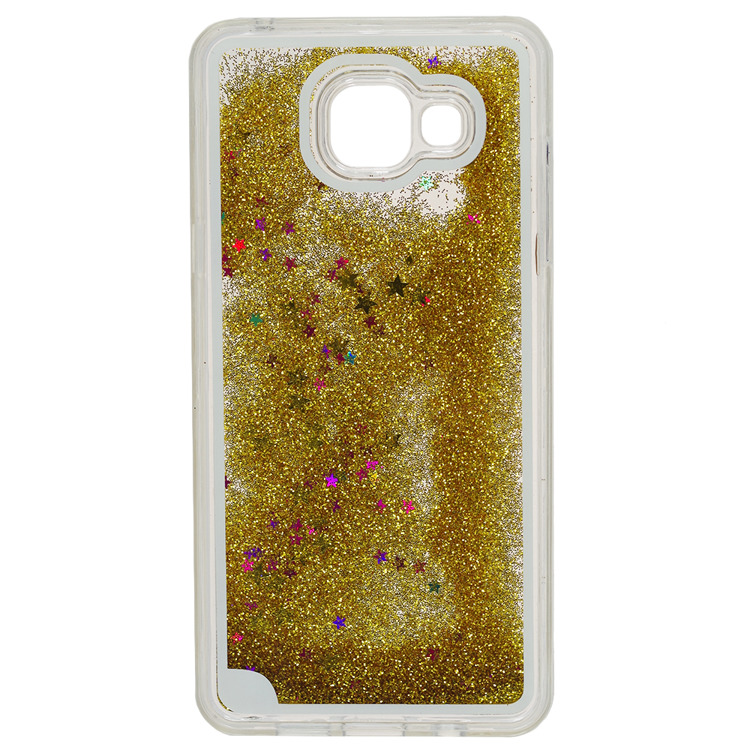 Samsung Galaxy A5 2017 A520 Liquid Glitter Silicone Case Gold image