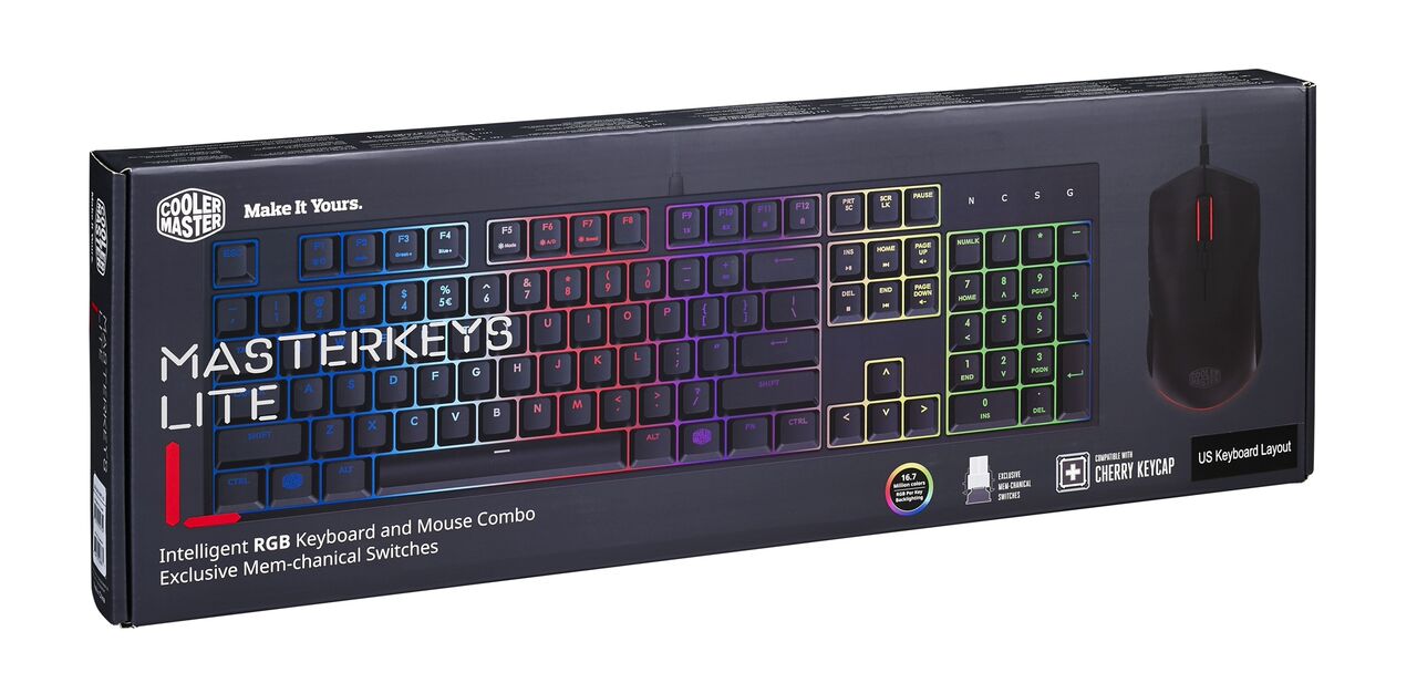 Πληκτρολόγιο Ενσύρματο CM Masterkeys Lite L + Ποντίκι SGB-3040-KKMF1-US image