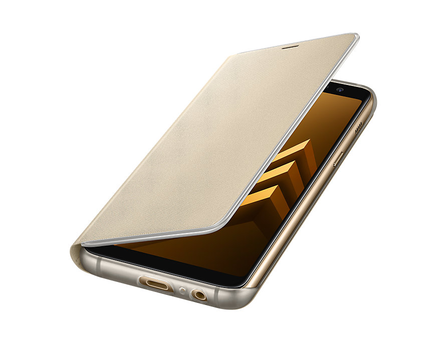 Original Neon Flip Cover Samsung Galaxy A8 2018 A530 EF-FA530PFE Gold image