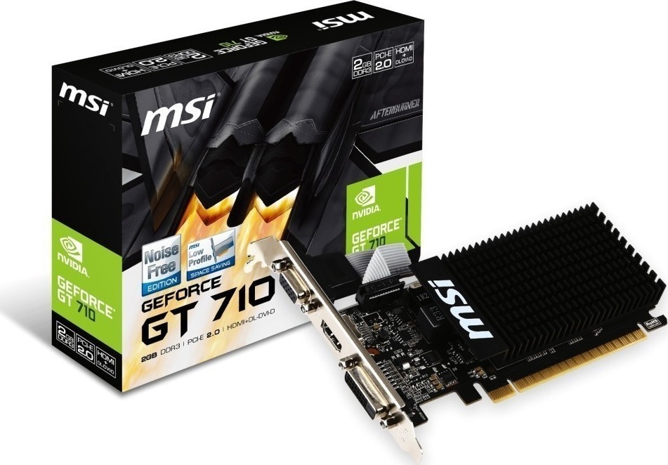Κάρτα Γραφικών 2GB DDR3 MSI Nvidia GeForce GT710 2GD3H LP V809-2000R image