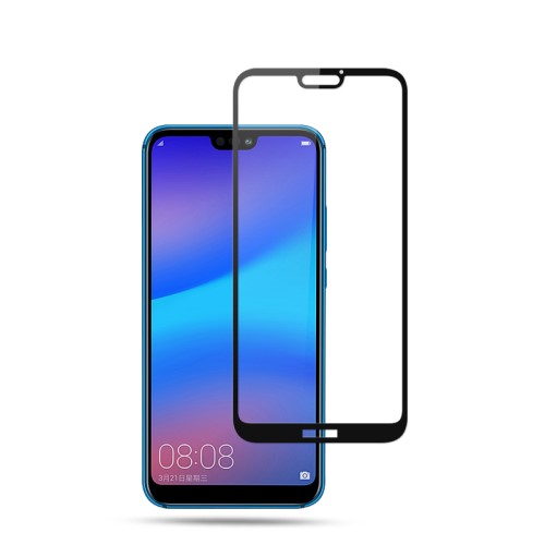 Tempered Glass (Full Cover) 9H 0.3mm Huawei P20 Lite black  image