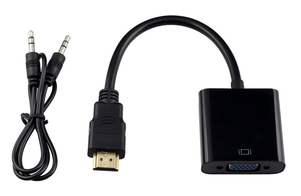 Μετατροπέας HDMI Male σε VGA Female, Με audio jack, Black, 0.20m CAB-H071 image
