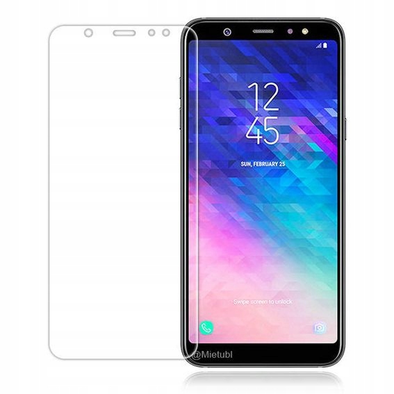 Tempered Glass (Full Cover) 9H 0.3mm Samsung Galaxy A6 2018 5.6" Transparent image