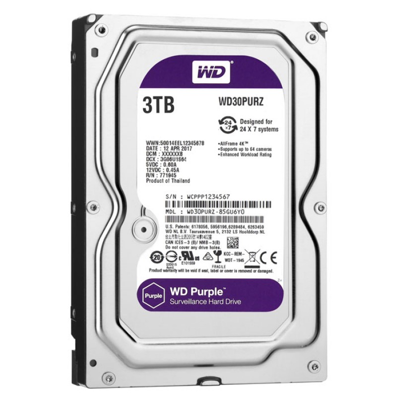 HDD Western Digital Purple 3.5" 3TB WD30PURZ image