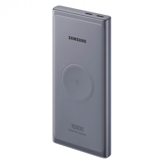 Power Bank Wireless Original Samsung με 2 Θύρες Type C 10000mAh Γκρι EB-U3300XJE image