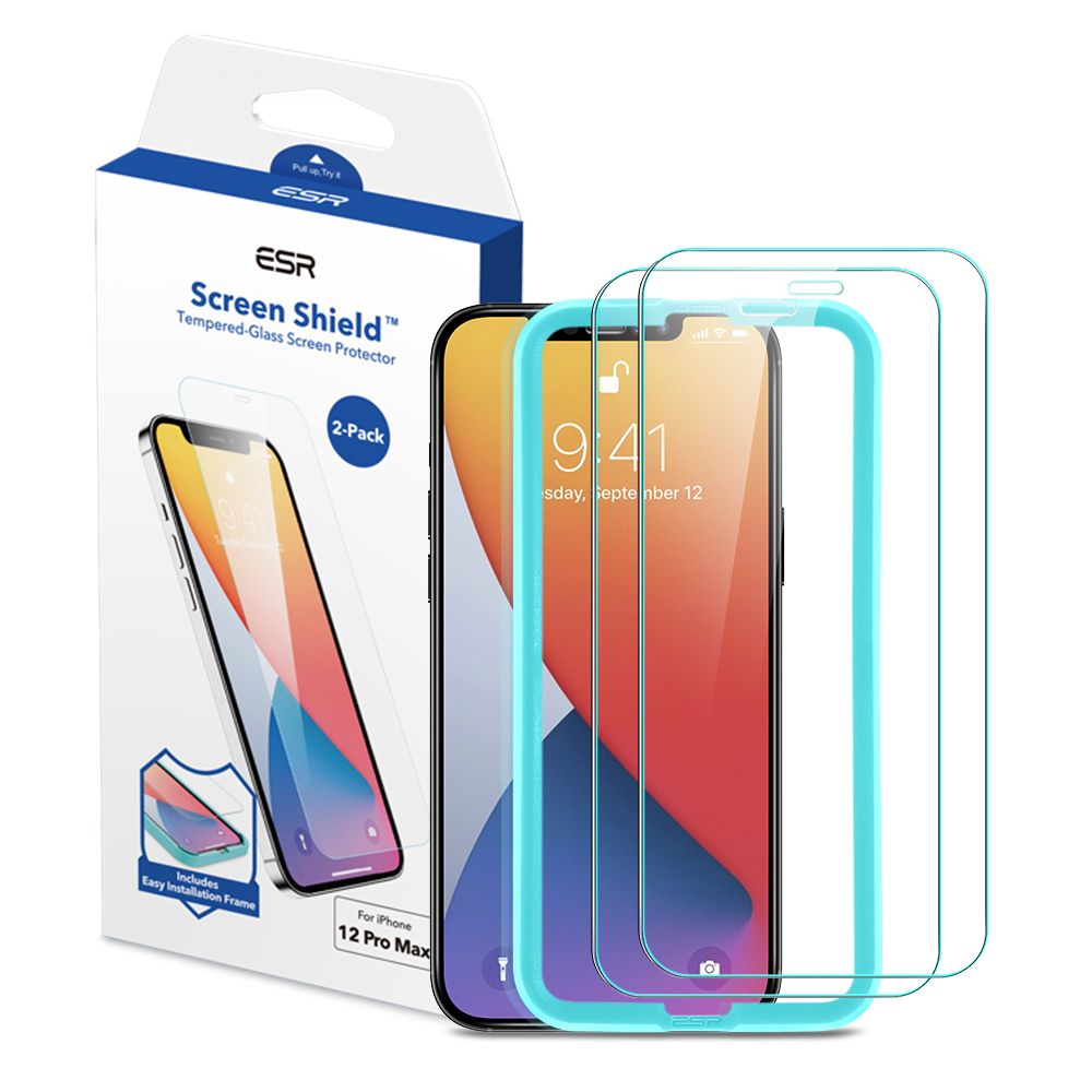 Tempered Glass ESR Screen Shield 2 Pack (iPhone 12 Pro Max) image