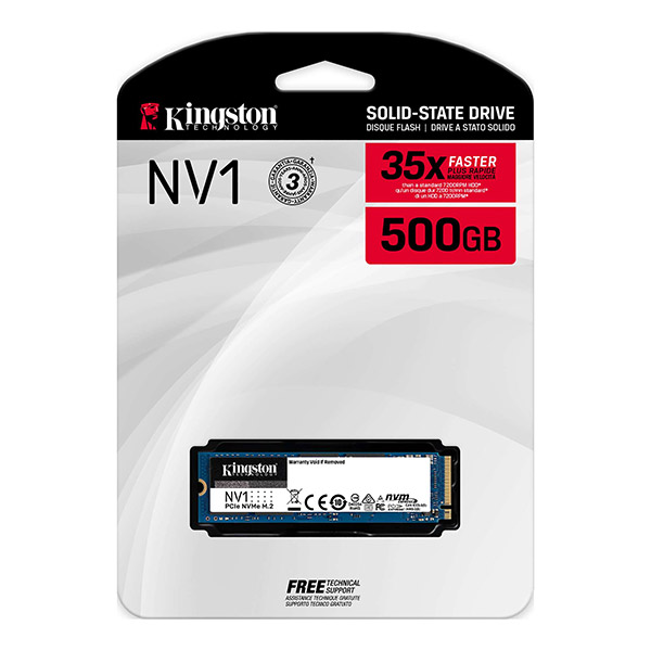 SSD NV1 NVMe M.2 500GB Kingston SNVS/500G image