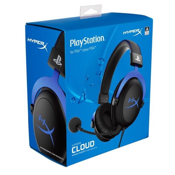 Gaming Ακουστικά Κεφαλής HyperX Cloud Over Ear (3.5mm) PS4 HX-HSCLS-BL/E image