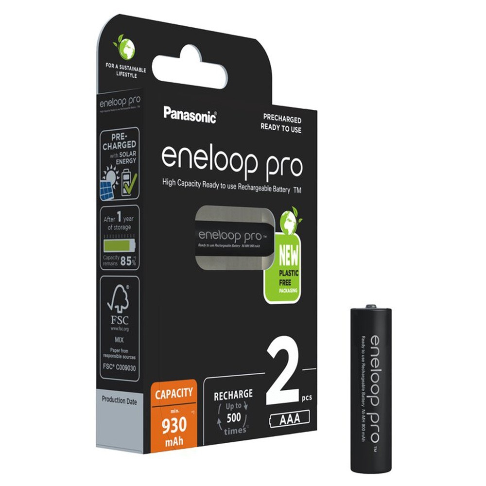 Eneloop Pro 2x HR03/AAA 930mAh BK-4HCDE/2BE Panasonic image