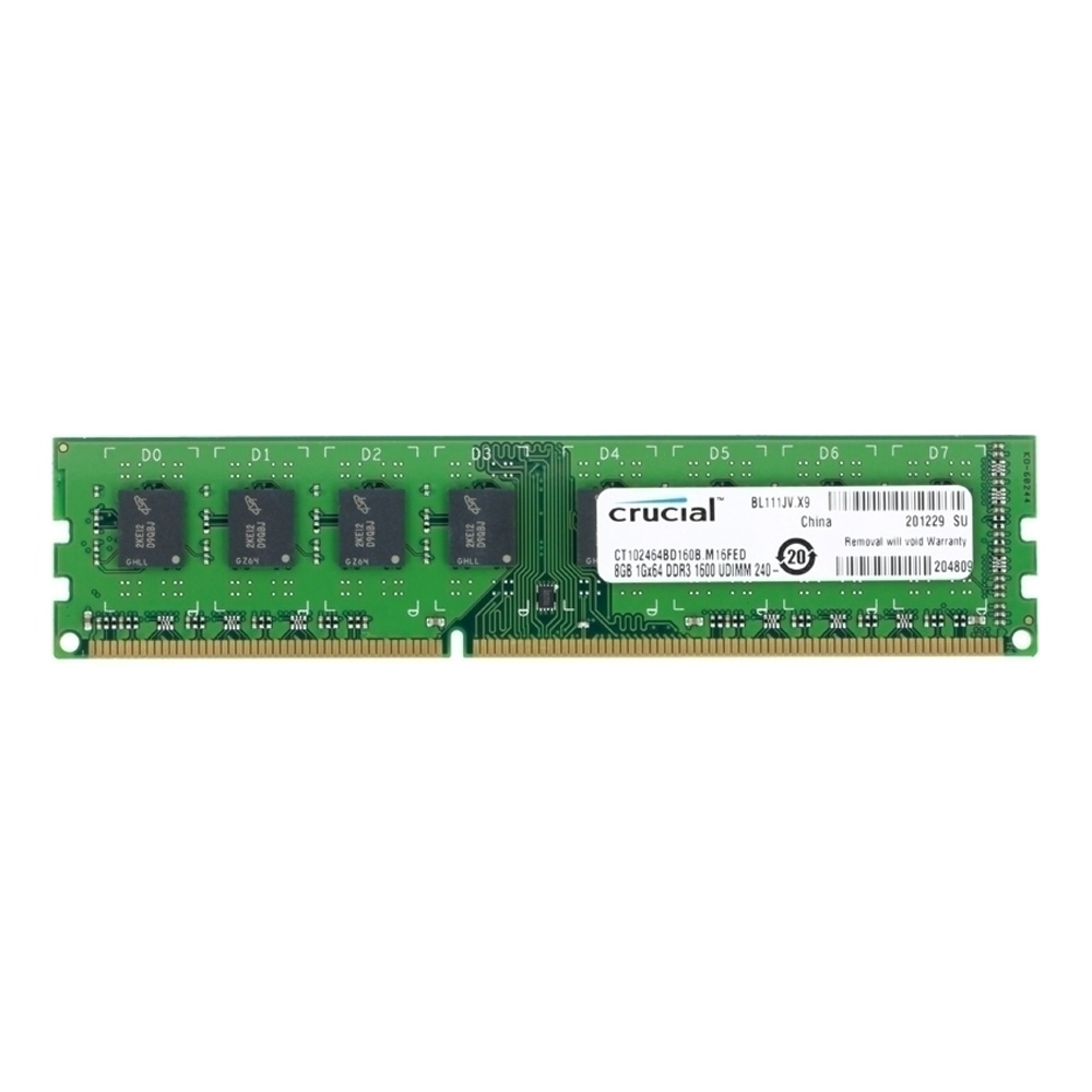 Crucial By Micron 8GB Ram DDR3L Για Σταθερό 1600MHz CL11 CT102464BD160B image