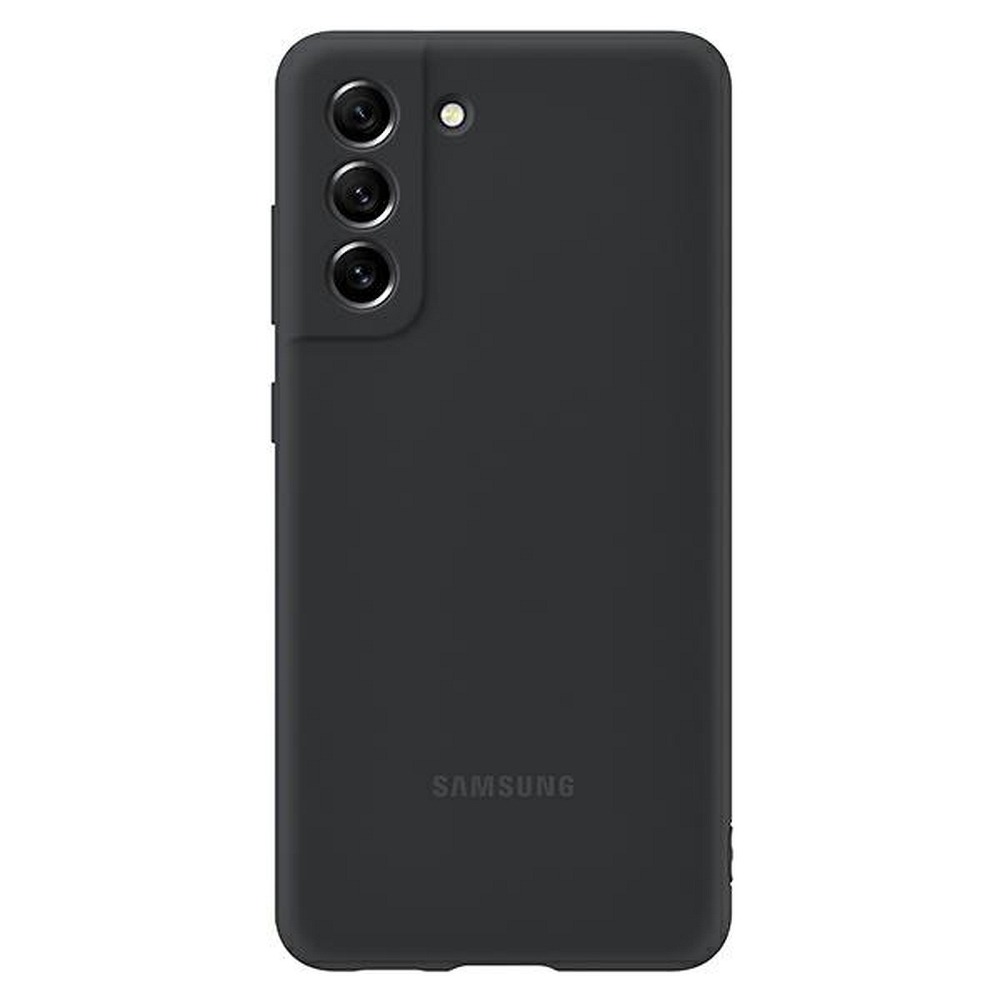 Original Silicone Cover Dark Gray Samsung Galaxy S21 FE 5G EF-PG990TBE image