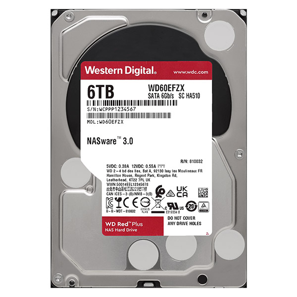 HDD Western Digital Red Plus NAS 3.5" 6TB WD60EFZX image